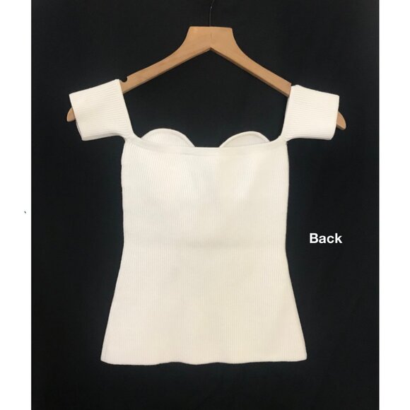 Helmut Lang Contour Banded-Sleeve Top in White - XS - NWT - Picture 9 of 9